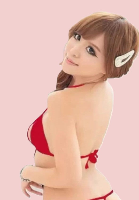 Net Self Design Halter Neck Babydoll Night Suit For Women