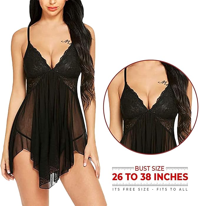 Net Self Design Halter Neck Babydoll Night Suit For Women
